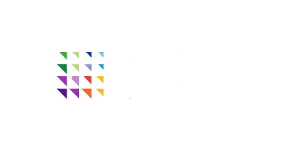 Northwell Health logo with multicolored triangles forming a square pattern to the left of the company's name in white text on a light gray background.